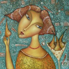 Схема вышивки «Девушка с синими глазами. Дмитрий Сулимов»