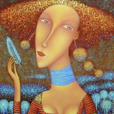 Схема вышивки «Синяя птица. Александр Сулимов»