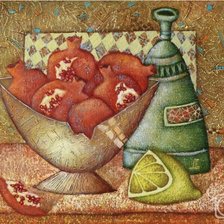 Схема вышивки «Натюрморт с гранатами. Дмитрий Сулимов»