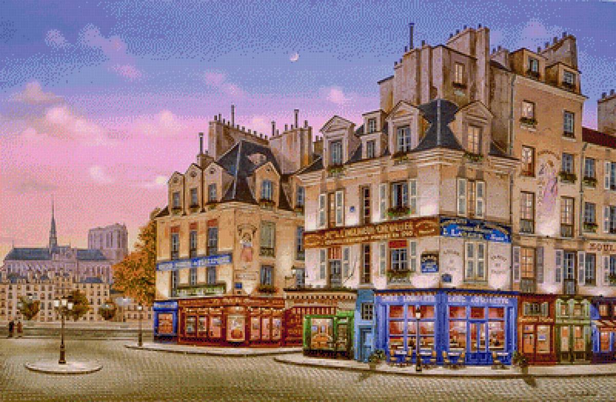 Notre Dame at Dawn. - liudmila kondakova art.scenarys.cityscapes. - предпросмотр