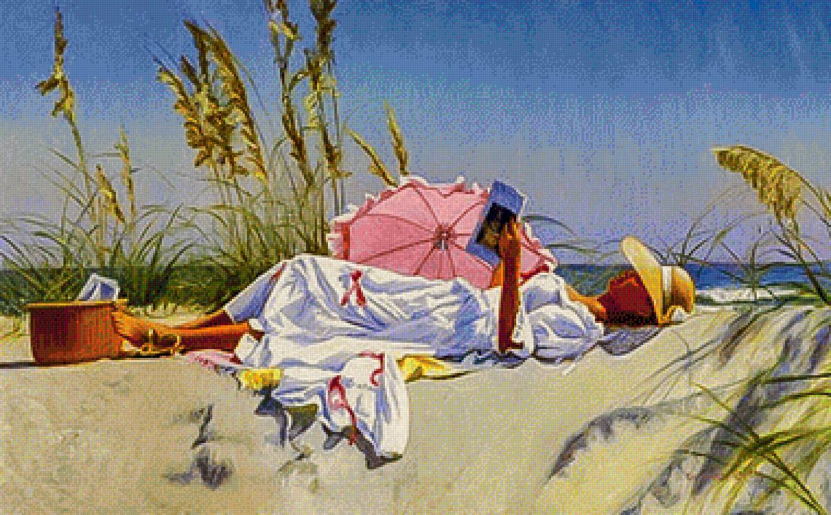 Pleasant Break. - candace whittemore lovely painter.seascenes.ladies. - предпросмотр