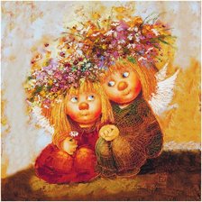 Схема вышивки «Рыжие ангелы»