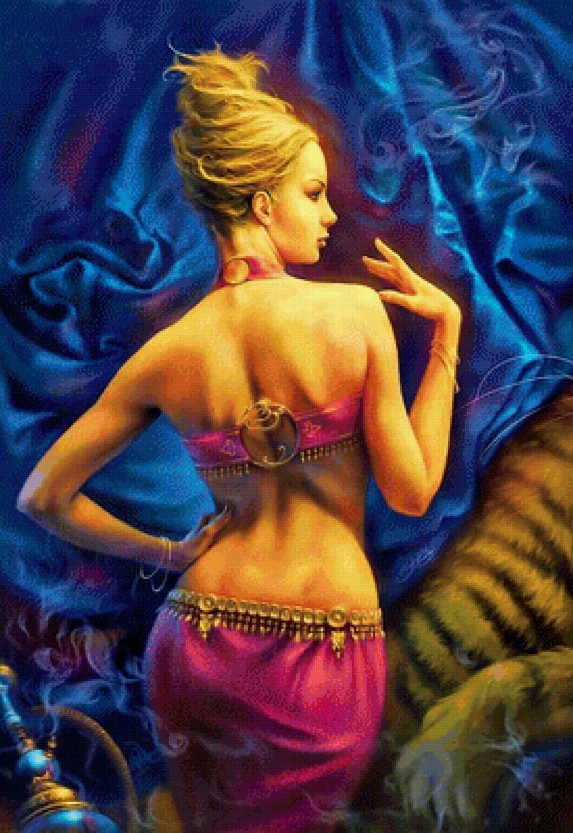 Девушка - иллюстрация, сказка, фэнтези - предпросмотр