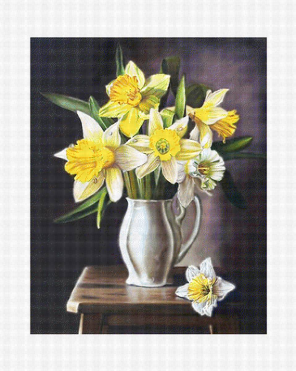 Натюрморт. - живопись., натюрморт, цветы - предпросмотр