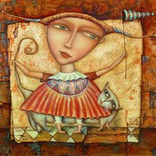 Схема вышивки «Алиса на прогулке. Александр Сулимов»