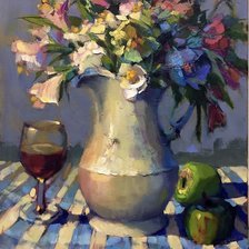 Схема вышивки «Цветы в вазе»