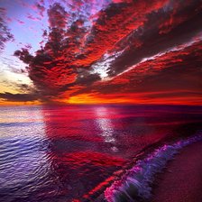 Схема вышивки «Закат у моря»