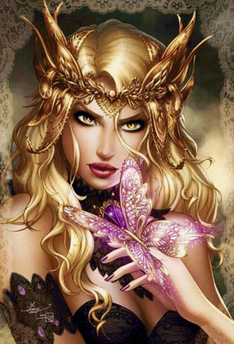 золото и аметист - предпросмотр