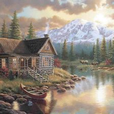 Схема вышивки «Горный пейзаж»