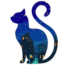 Схема вышивки «Городской Кот»