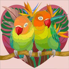 Схема вышивки «Неразлучники»