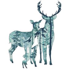 Схема вышивки «Олени»