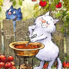 Схема вышивки «кот»