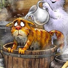 Схема вышивки «коты»