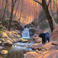 Схема вышивки «Зимний пейзаж»