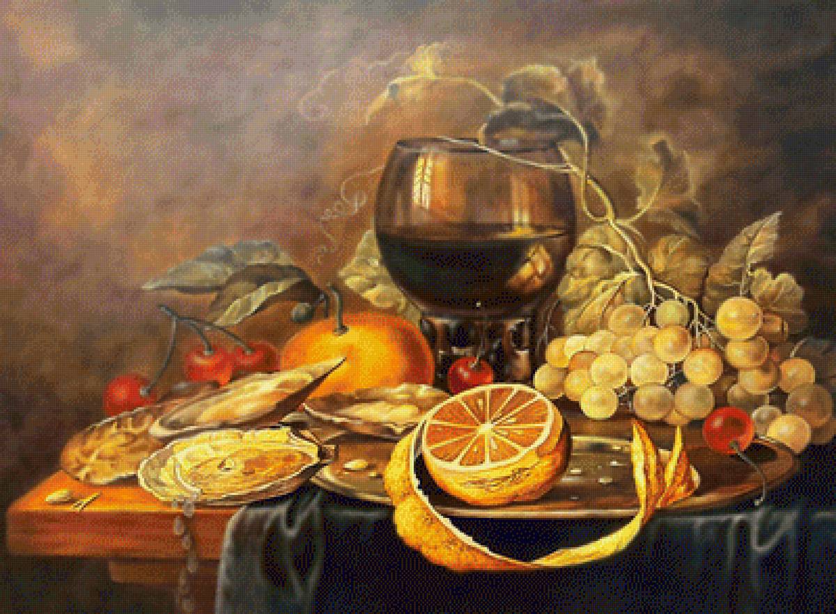 Натюрморт. - фрукты, натюрморт, живопись. - предпросмотр