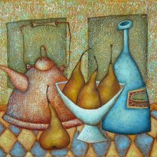 Схема вышивки «Натюрморт с грушами. Дмитрий Сулимов»