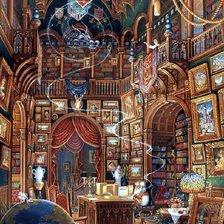 Схема вышивки «Библиотека»