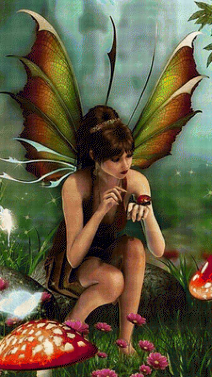 Эльф - фэнтези, эльф, бабочка - предпросмотр