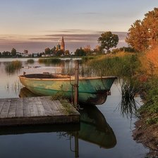 Схема вышивки «Лодка»