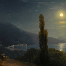 Схема вышивки «Иван Айвазовский. Крымский берег лунной ночью»