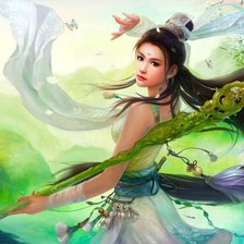 Схема вышивки «Девушка»