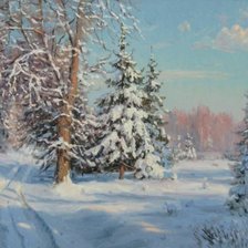 Схема вышивки «зимний пейзаж»