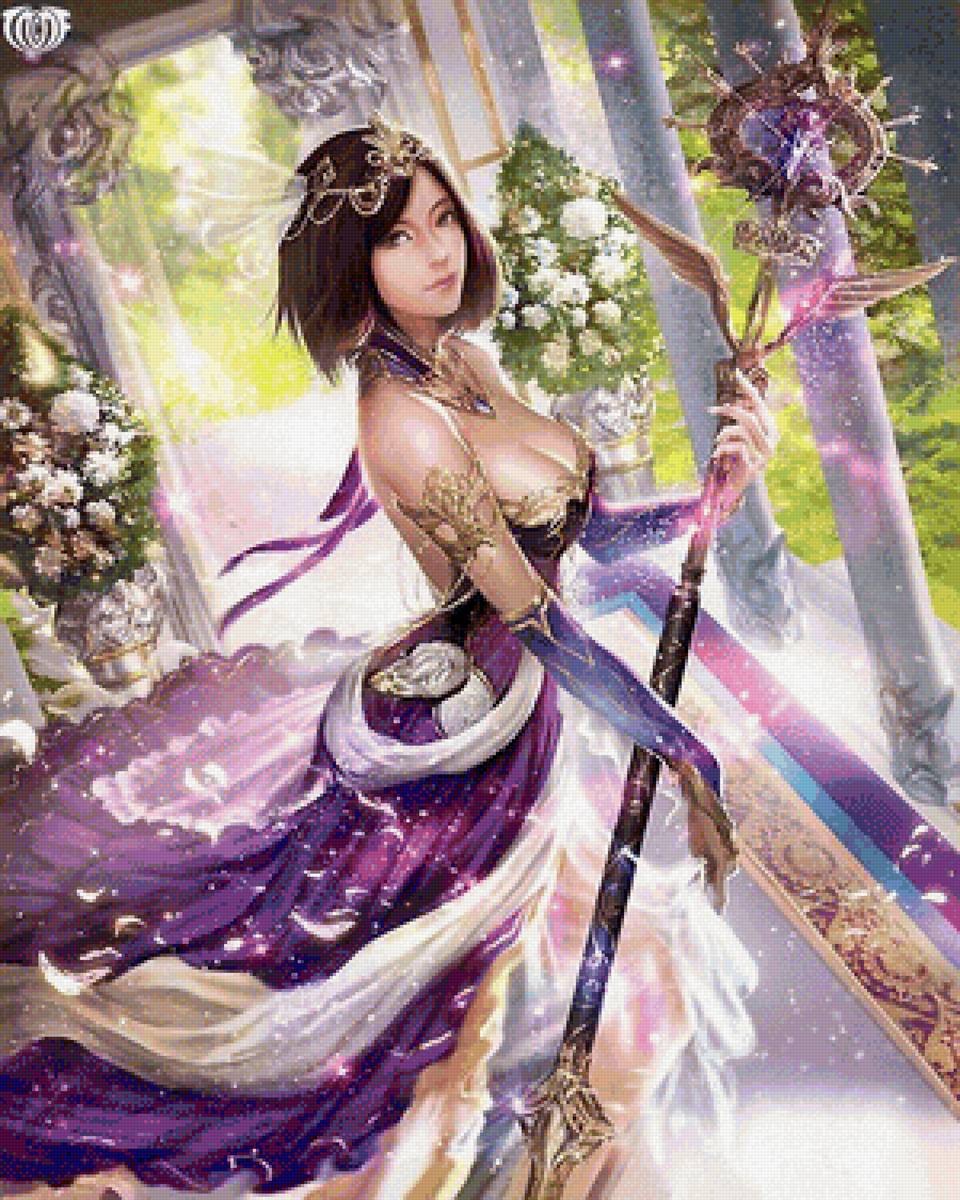 Девушка - иллюстрация, фэнтези, сказка - предпросмотр