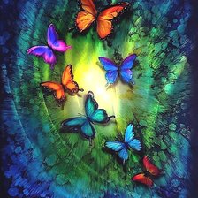 Схема вышивки «бабочки»