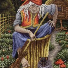 Схема вышивки «Баба яга»