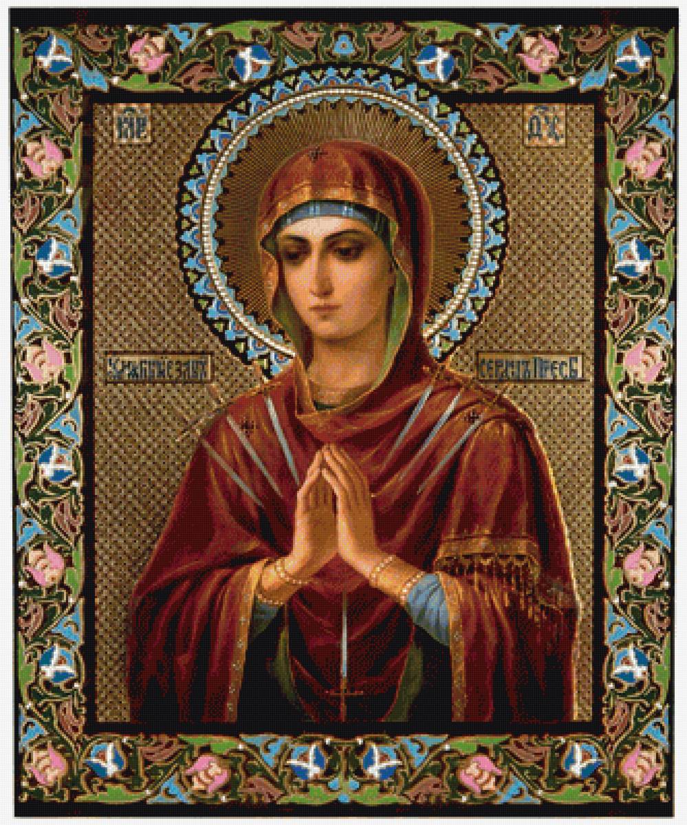 Икона Божьей Матери Умягчение злых сердец (Семистрельная) - иконы - предпросмотр