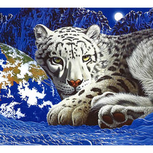 Схема вышивки «Снежный барс.»