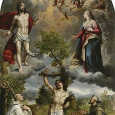 Святой Себастьян между Сен-Бернаром и Святым Франциском