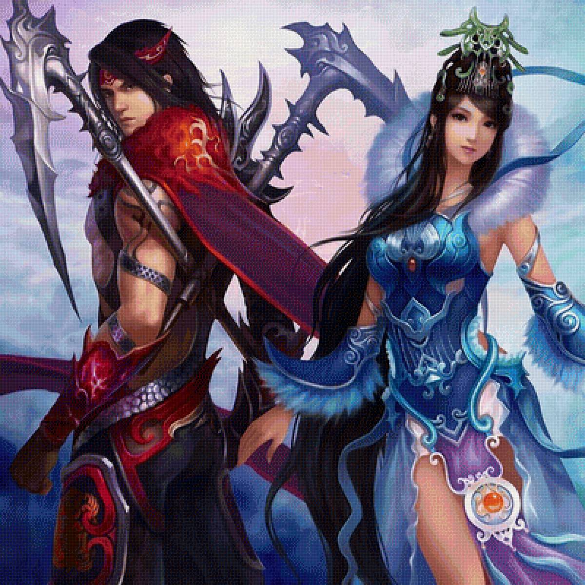 Пара - фэнтези, иллюстрация, сказка - предпросмотр