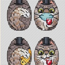Схема вышивки «Пасхальные яйца в масках2»
