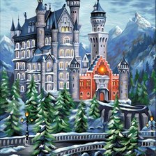 Схема вышивки «нойшванштайн»