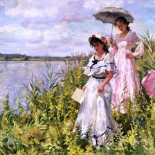 Прогулка у озера. Владимир Гусев