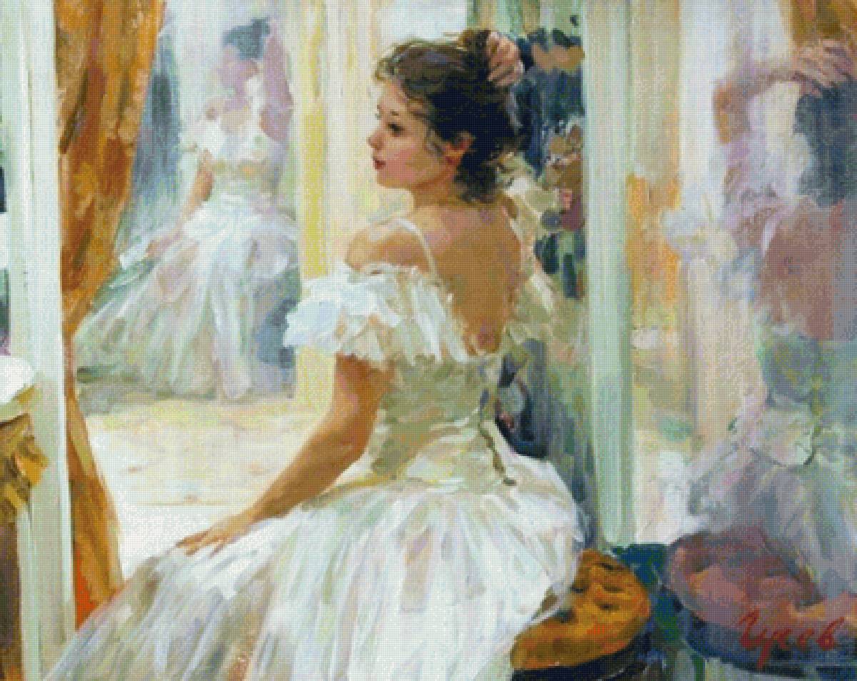 Невеста. Владимир Гусев - девушка, портрет, невеста, живопись - предпросмотр