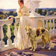 Схема вышивки «Прогулка. Владимир Гусев»