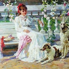 В саду. Владимир Гусев