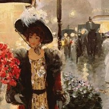 Схема вышивки «Парижанка. Криста Киффер»