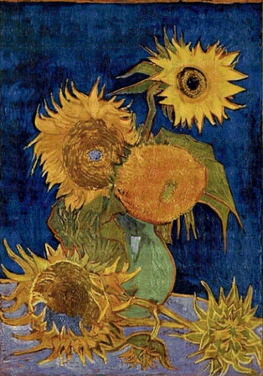 Подсолнухи. Ван Гог - ван гог, подсолнухи, ваза, цветы, живопись, натюрморт - предпросмотр