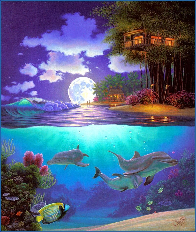 Домик - фэнтези, сказка, иллюстрация - оригинал