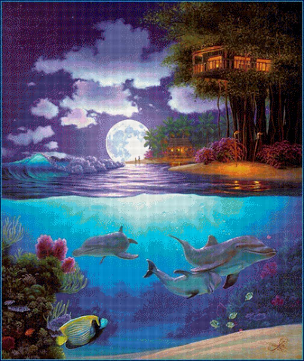 Домик - сказка, фэнтези, иллюстрация - предпросмотр