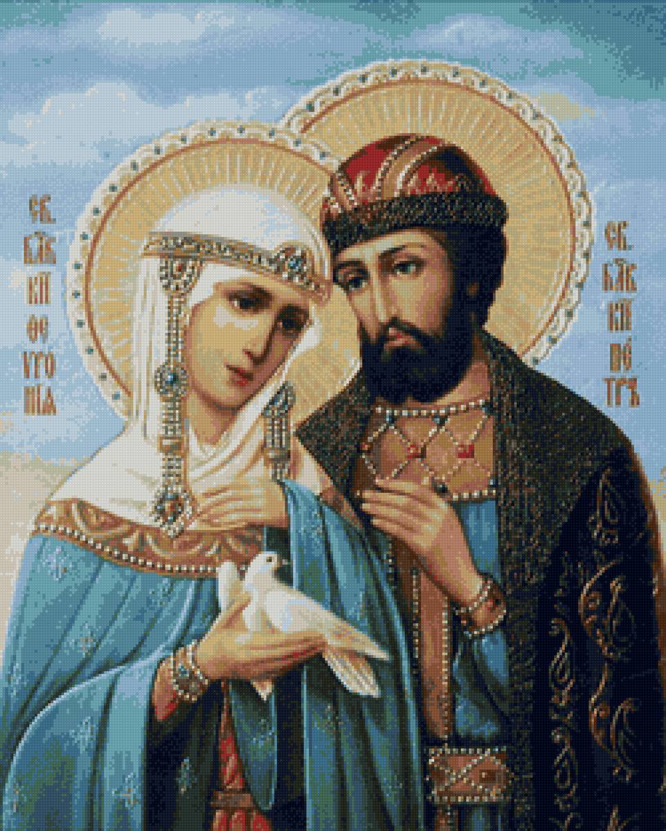 Образ Петра и Февронии - икона - предпросмотр