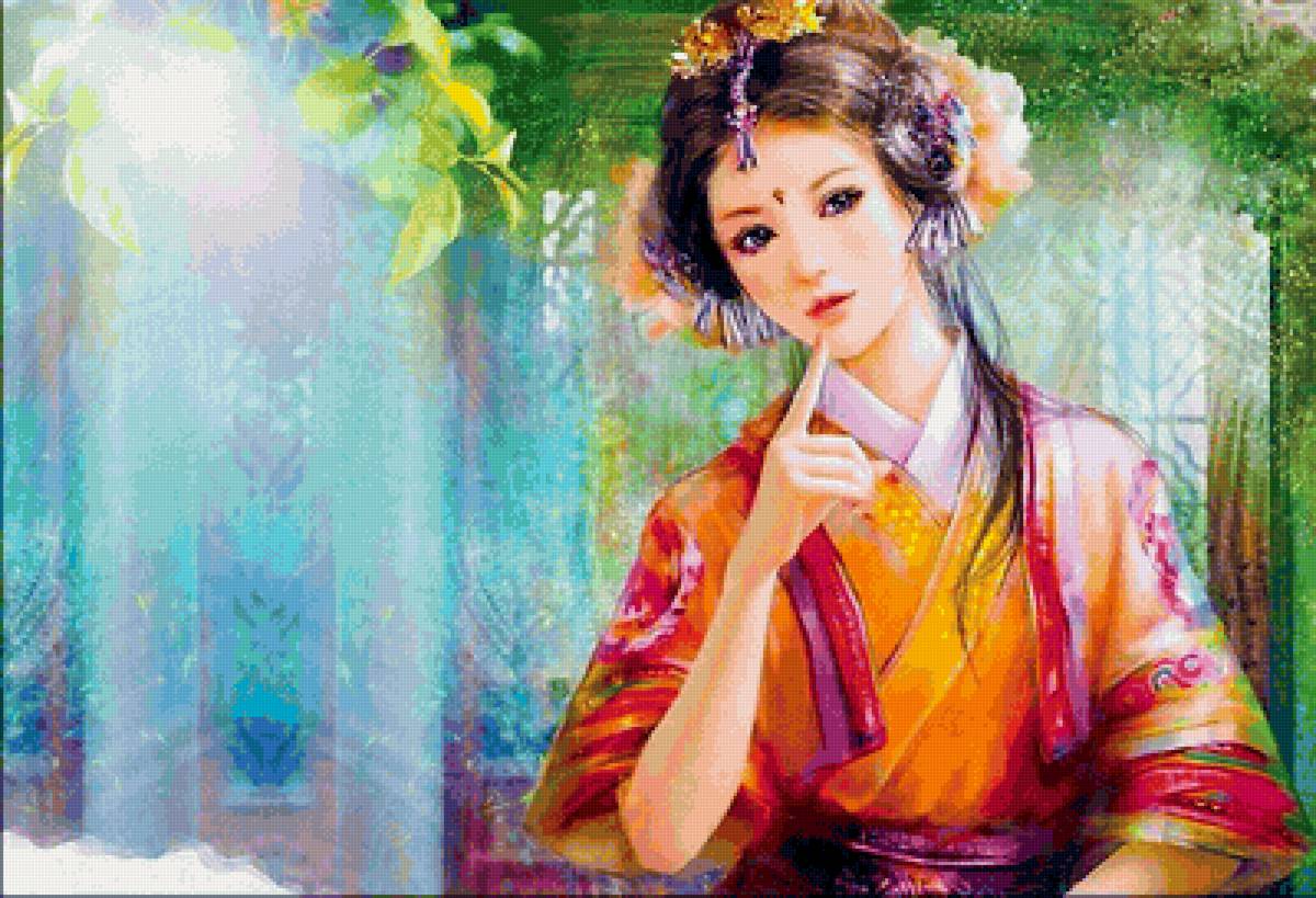 Девушка - фэнтези, иллюстрация, сказка - предпросмотр