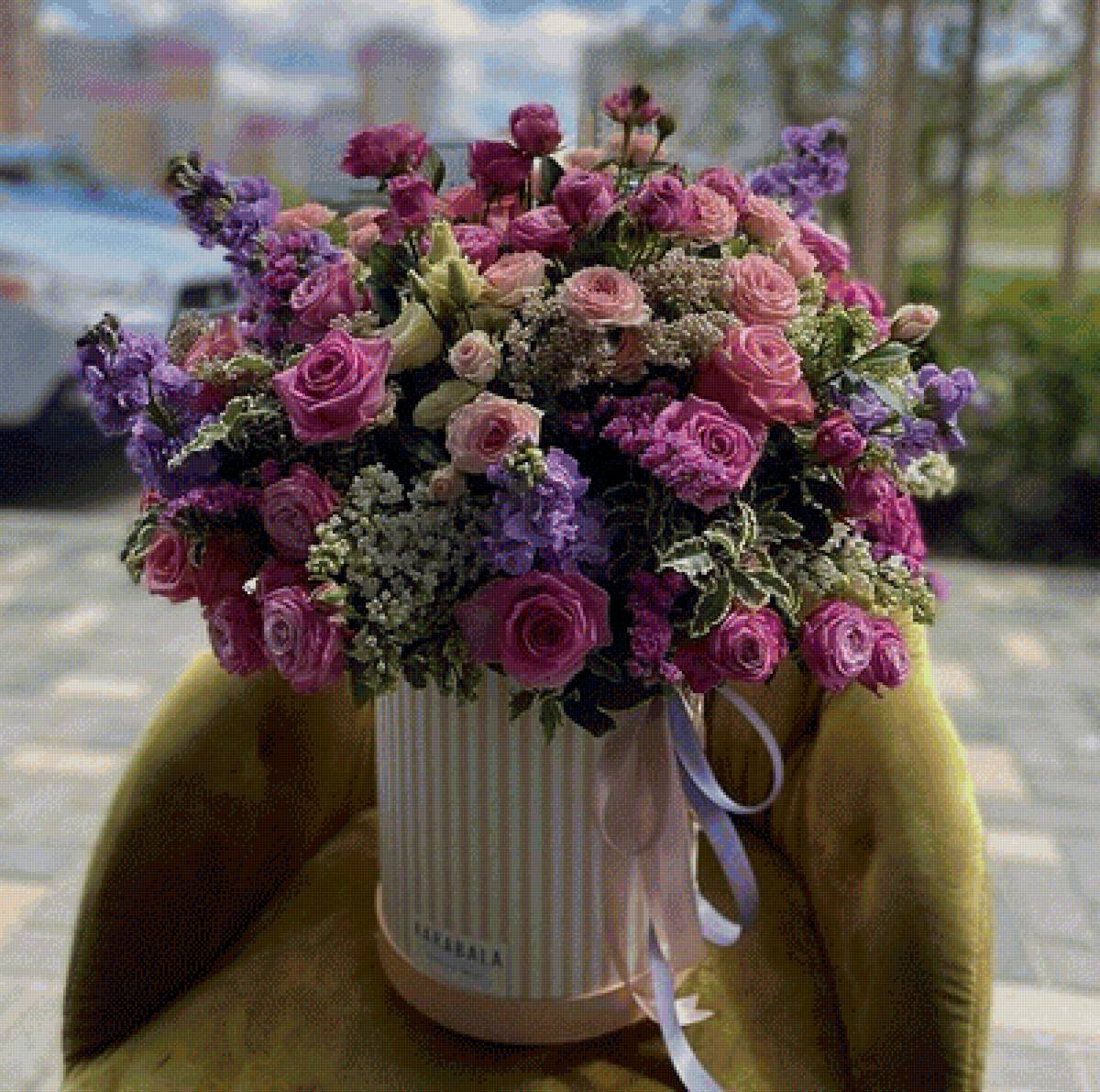 Большой букет роз - роза, натюрморт, ваза, цветы, букет - предпросмотр