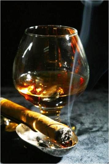 Коньяк и Сигара - серия "мужской натюрморт" - оригинал