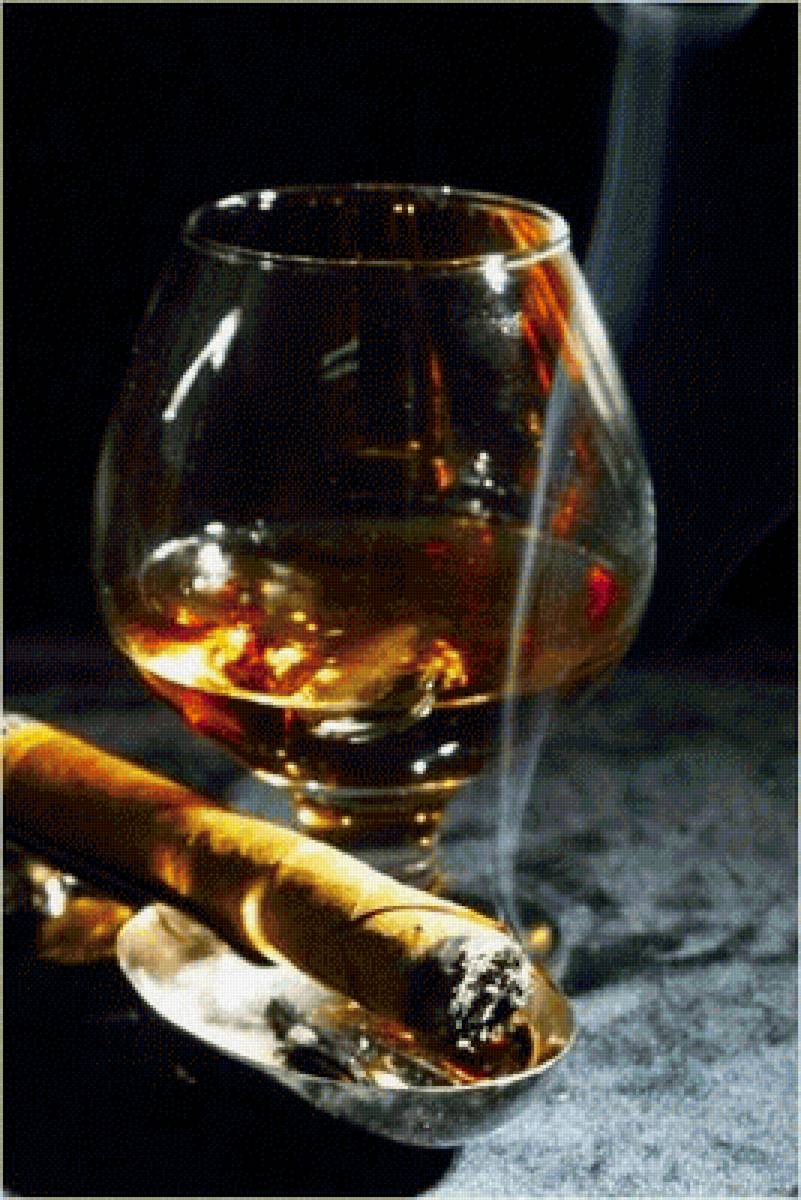 Коньяк и Сигара - серия "мужской натюрморт" - предпросмотр