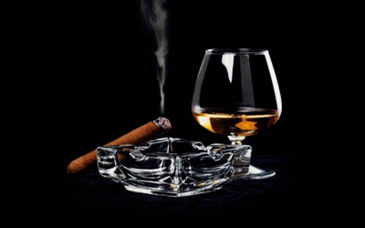 Коньяк и Сигара - серия "мужской натюрморт" - предпросмотр